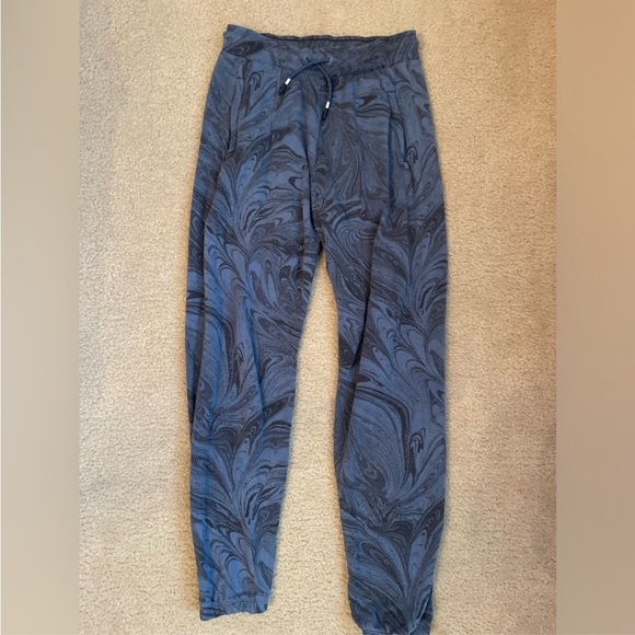 Athleta Other - Athleta Girl Blue Marble-Pattern Jogger Pants